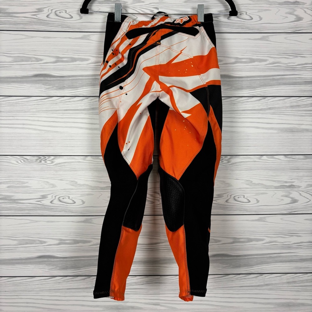 FOX RACING 180 YOUTH KIDS MOTOCROSS PANTS ORANGE BLACK SIZE 24 (AGE 8) - Picture 7 of 13
